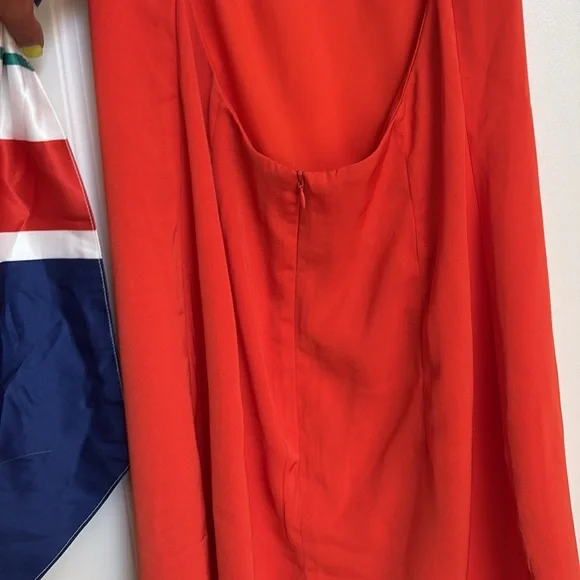 Joyful Red Orange Multi Stripe Tie-Back Mini Dress - Picture 5 of 7